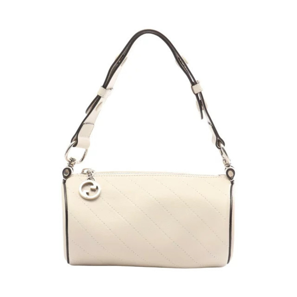 Gucci Blondie Leather Shoulder Bag Ivory White
